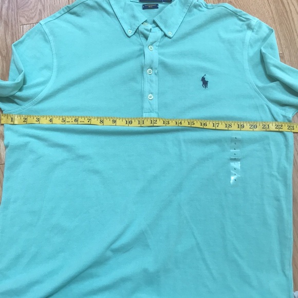 NWOT! Polo Ralph Lauren mens large light green long sleeve tee. - Picture 6 of 9